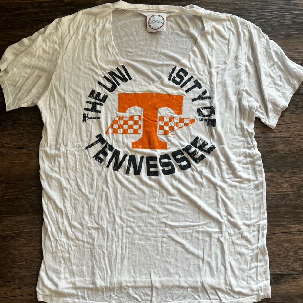 White and Orange University of Tennessee T-Shirt